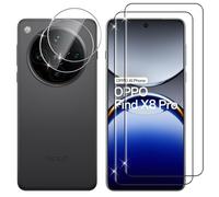 Lutree para OPPO Find X8 Pro Cristal Templado, 2+2 Piezas 3D Protector de Pantalla + Protector de Lente de Cámara, Dureza 9H HD Vidrio Templado Película Protectora