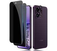 Lutree para OPPO Reno 16 F 5G/ Reno 16 FS 5G Anti-Espía Cristal Templado, 2+1 Piezas Protector de Pantalla de Privacidad + Protector de Lente de Cámara, Antiespias Dureza 9H Película Protectora
