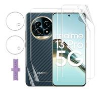 Lutree para Realme 13 Pro/ 13 Pro Plus/ 13 Pro+ 5G Protector de Pantalla, 2+2+2 Piezas TPU Pantalla Protector+ Trasera Película Protectora+ Cristal Templado Protector de Lente de Cámara, HD Película