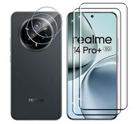 Lutree para Realme 14 Pro Plus Cristal Templado, 2+2 Piezas 3D Protector de Pantalla + Protector de Lente de Cámara, HD Dureza 9H Sin Burbujas Vidrio Templado Película Protectora