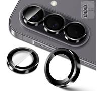 Lutree para Samsung Galaxy A37/ A57 5G Protector de Lente de Cámara, Dureza 9H Lentes Individuales Película Protectora, Aro Metálico + Cristal Templado, Anti Rasguños HD -Negro