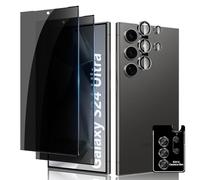 Lutree para Samsung Galaxy S24 Ultra 5G Anti-Espía Cristal Templado, 2+1 Piezas Protector de Pantalla de Privacidad + Protector de Lente de Cámara, Antiespias Dureza 9H Película Protectora
