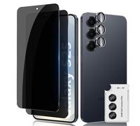 Lutree para Samsung Galaxy S25 5G Anti-Espía Cristal Templado, 2+1 Piezas Protector de Pantalla de Privacidad + Protector de Lente de Cámara, 9H Antiespias Anti-Arañazos Película Protectora