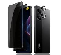Lutree para Xiaomi Poco X7 Pro 5G Anti-Espía Cristal Templado, 2+1 Piezas Protector de Pantalla de Privacidad + Protector de Lente de Cámara, Anti-Arañazos Antiespias Película Protectora