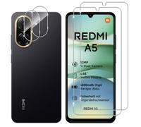 Lutree para Xiaomi Redmi A5 /Xiaomi Poco C71 Cristal Templado, 2+2 Piezas Protector de Pantalla + Protector de Lente de Cámara, Dureza 9H HD Vidrio Templado Anti-Arañazos Película Protectora