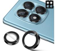 Lutree para Xiaomi Redmi Note 14 Pro 4G Protector de Lente de Cámara, Dureza 9H Lentes Individuales Película Protectora, Aro Metálico + Cristal Templado, HD Anti Rasguños -Negro