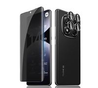 Lutree para Xiaomi Redmi Note 14 Pro 5G/ Poco X7 5G Anti- Espía Cristal Templado, 1+1 Piezas 3D Protector de Pantalla de Privacidad + Protector de Lente de Cámara, Antiespias Película Protectora