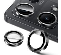 Lutree para Xiaomi Redmi Note 14S Protector de Lente de Cámara, Dureza 9H Lentes Individuales Película Protectora, Aro Metálico + Cristal Templado, HD Anti Rasguños -Negro