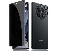 Lutree para Xiaomi Redmi Note 15 4G Anti- Espía Cristal Templado, 1+1 Piezas 3D Protector de Pantalla de Privacidad + Protector de Lente de Cámara, Antiespias Película Protectora