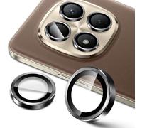 Lutree para Xiaomi Redmi Note 15 Pro 5G/ Note 15 Pro Plus 5G/ Poco M8 Pro Protector de Lente de Cámara, Dureza 9H Lentes Individuales Película Protectora, Aro Metálico + Cristal Templado, HD -Negro