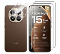 Lutree para Xiaomi Redmi Note 15 Pro Plus/Note 15 Pro+ 5G/ Poco M8 Pro Cristal Templado, 2+2 Piezas 3D Protector de Pantalla + Protector de Lente de Cámara, 9H HD Vidrio Templado Película Protectora