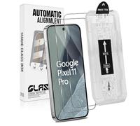 Lutree Protector de pantalla de vidrio templado para Google Pixel 11 Pro, paquete de 2 películas de instalación automática HD de dureza 9H, alineación precisa, sin burbujas, antiarañazos [fácil