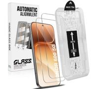 Lutree Protector de pantalla de vidrio templado para Honor 600/600 Pro 5G, paquete de 2 películas de instalación automática HD de dureza 9H, alineación precisa, sin burbujas, antiarañazos [fácil
