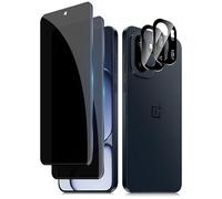 Lutree Vidrio templado de privacidad para OnePlus 15R 5G, paquete de 2+2 protectores de pantalla antiespía + película protectora de lente de cámara, dureza 9H, antiarañazos, antimiradas