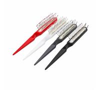 LUTTMANN Cepillos con puntos en 4 colores diferentes para pelucas, extensiones, postizos, pelo sintético y pelo humano (rojo)