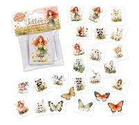 Lutz Mauder 24 tatuajes infantiles, mini tatuajes infantiles con fantasía, tatuajes de piel removibles con motivos de princesa elfa TapirElla.