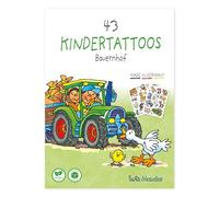 Lutz Mauder 43 tatuajes infantiles respetuosos con la piel, granja, animales, tatuajes infantiles fabricados en Alemania, tatuajes para niños, veganos, envasados sin plasica, inofensivos