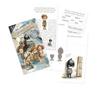 Lutz Mauder Puzzles Block Kids Detective, 46 tareas de pintura, escritura, rompecabezas para comienzo escolar, vacaciones, viaje, idea de regalo, obsequio, bolsa escolar