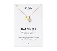 LUUK LIFESTYLE Collar de acero inoxidable para mujeres con colgante cristal blanco, collar con piedras minimalistas, idea de regalo santo niña, regalo San Valentín, cumpleaños, dorado