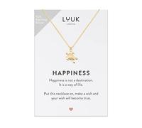 LUUK LIFESTYLE Collar de plata de ley 925 con colgante tortuga y tarjeta mensaje, resistente agua, amistad y familia, joya de moda minimalista, regalo Navidad y madre, ideal para mujer, dorado