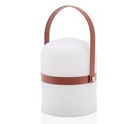 LUUK LIFESTYLE Linterna de diseño móvil para exteriores en estilo escandinavo, lámpara de mesa para terraza, jardín y camping, en terracota mate