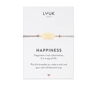 LUUK LIFESTYLE Pulsera con colgante diamante, accesorio de moda de estilo sencillo y moderno, de filigrana, idea de regalo mujer, amuleto de la suerte, símbolo de la amistad, mejores amigas, oro