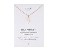 LUUK LIFESTYLE Stainless steel cute pendant necklaces, Butterfly|Heart|Cupcake|Cloud|Palm Tree etc, Gift ideas for Her with HAPPINESS Card, 50cm adjustable, waterproof, Silver|Gold|Rose Gold