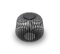 LUUK Studio Lámpara de mesa solar inalámbrica con proyección de sombras, batería recargable con USB-C y panel solar, regulable, iluminación de jardín, luz de balcón, lámpara de exterior, Negro