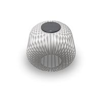 LUUK Studio Lámpara solar sencilla para interiores y exteriores, diseño metálico, protección IP65, módulo solar recargable con USB-C, se puede utilizar como farolillo con vela, LED para jardín, Gris