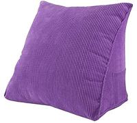 LuukUP Almohadas De Reposa Y Lectura En Forma De Cuña-Almohada de triángulo de Soporte para la Espalda sofá Cama de Oficina cojín de Descanso Almohada para lanzar (Púrpura)