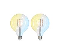 LUUMR Smart LED Filamento set de 2 E27 G125 7W transparente Tuya EC:EPREL:1870805