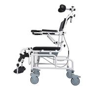 LuusMm Inodoro De Silla De Ruedas De Ducha De Inclinación, 4 En 1 Silla De Ruedas De Ducha De Baño, Silla De Transporte Con Ruedas,Ancianos, Discapacitados, Silla De Inodoro Discapacitada