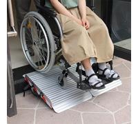 LuusMm Rampa De Alféizar De La Puerta Plegable De Aluminio, Rampa De Entrada Móvil Práctica Para La Maleta, Rampa Portátil De Maleta Para Silla De Ruedas O Scooter,66 * 84.5cm