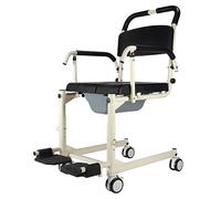 LuusMm Silla De Baño De Ducha, Inodoro Asistido Por Movilidad Personal, Elevación Manual Multifuncional, Silla De Ruedas Para Ancianos Para Discapacitados, Transporte De Silla De Ruedas Móviles