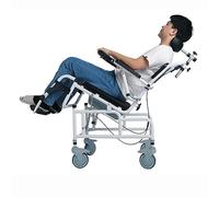 LuusMm Silla De Ducha Liviana Sobre El Inodoro, Inclinación De 45 ° 4 En 1 Silla De Ducha Inodoro, Silla De Transporte Ajustable, Silla De Ruedas De Asistencia De Movilidad Personal