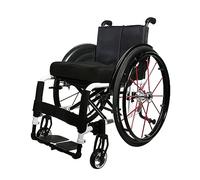 LuusMm Silla De Ruedas Deportiva Para Adultos, Silla De Ruedas De Movilidad De Transporte Liviano, Silla De Ruedas Para Discapacitados Manual De Ocio Portátil Plegable Todo Terreno,White 38cm