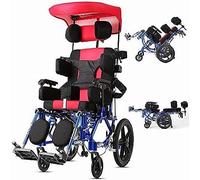 LuusMm Silla De Ruedas Reclinable Ajustable, Equipo De Movilidad Pesada Para Los Ancianos, Usuarios Para Discapacitados Y Discapacitados, Transporte De Silla De Ruedas Con Dosel Y Tablero De Comedor