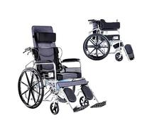LuusMm Silla De Ruedas Reclinable Ligera, Silla Autopropulsada De Ancianos Plegable, Silla De Baño De Cabecera De La Cabecera, Neumáticos De Mano De Mano/24 Pulgadas