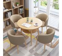 LUUYYI Moderno juego de mesa y silla de recepción de oficina pequeña, mesa de café y silla para recepción, negociación y salas de conferencias, ideal para uso en cocina y club