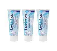 Luv Biotics Pasta de dientes original de menta con probióticos orales y xilitol para un aliento fresco, protección de la caries, soporte del microbioma y dientes y encías saludables, 3 x 75 ml