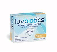 Luv Biotics Sugar Free Lemon Lozenges with Dental Probiotics, Xylitol & Aloe Vera for Bad Breath, Halitosis, Gum Health, Dry Mouth & Oral Care - 30 Lozenges