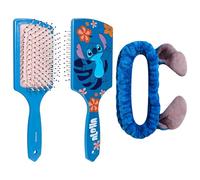 LUV HER Juego de cepillo para el pelo y diadema de spa para niñas, cuenta con la puntada, divertido kit de aseo para desenredar, peinar y cuidar la piel, suave y elástico, talla única
