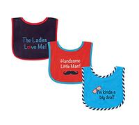 Luvable Friends 3 Piece Drooler Bib with Waterproof Backing for Boys by Luvable Friends