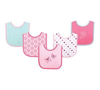 Luvable Friends 5 Piece Character Bib with Waterproof Backing, Pink Butterfly by Luvable Friends