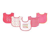 Luvable Friends 5 Piece Fun Girls Drooler Bibs, Sugar and Spice by Luvable Friends