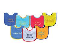 Luvable Friends 7 Piece Bold Sayings Bibs, Blue by Luvable Friends