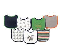 Luvable Friends 7 Piece Drooler Bibs with Waterproof Backing, Tough Guy by Luvable Friends