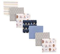Luvable Friends 7 Piece Flannel Receiving Blanket, Tribe, One Size