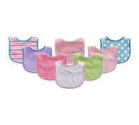Luvable Friends 8 Piece Drooler Baby Bibs, Light Pink by Luvable Friends