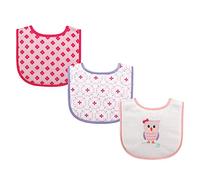 Luvable Friends Baberos unisex de algodón con relleno de fibra, búho, talla única